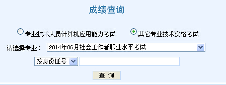 2014年天津市社會工作者考試成績查詢入口